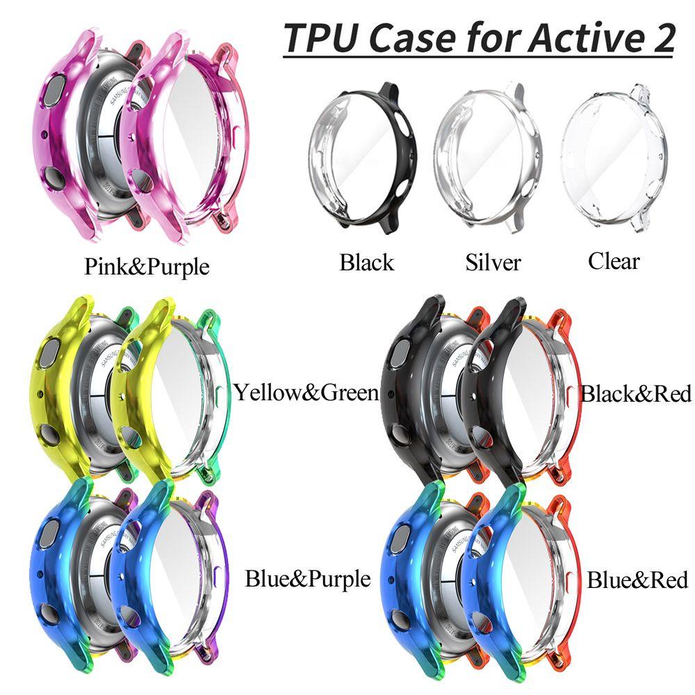 Ốp Điện Thoại TPU Mềm Siêu Mỏng Mạ Viền Nhiều Màu Sắc Cho Samsung Galaxy Watch Active 2 40 44mm