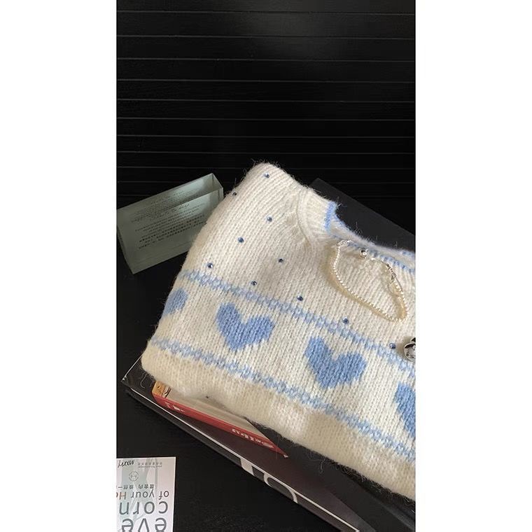 Áo Sweater Tay Ngắn Cổ Tròn Dáng Rộng Màu Sắc Tương Phản Thời Trang Mùa Xuân Cho Nữ