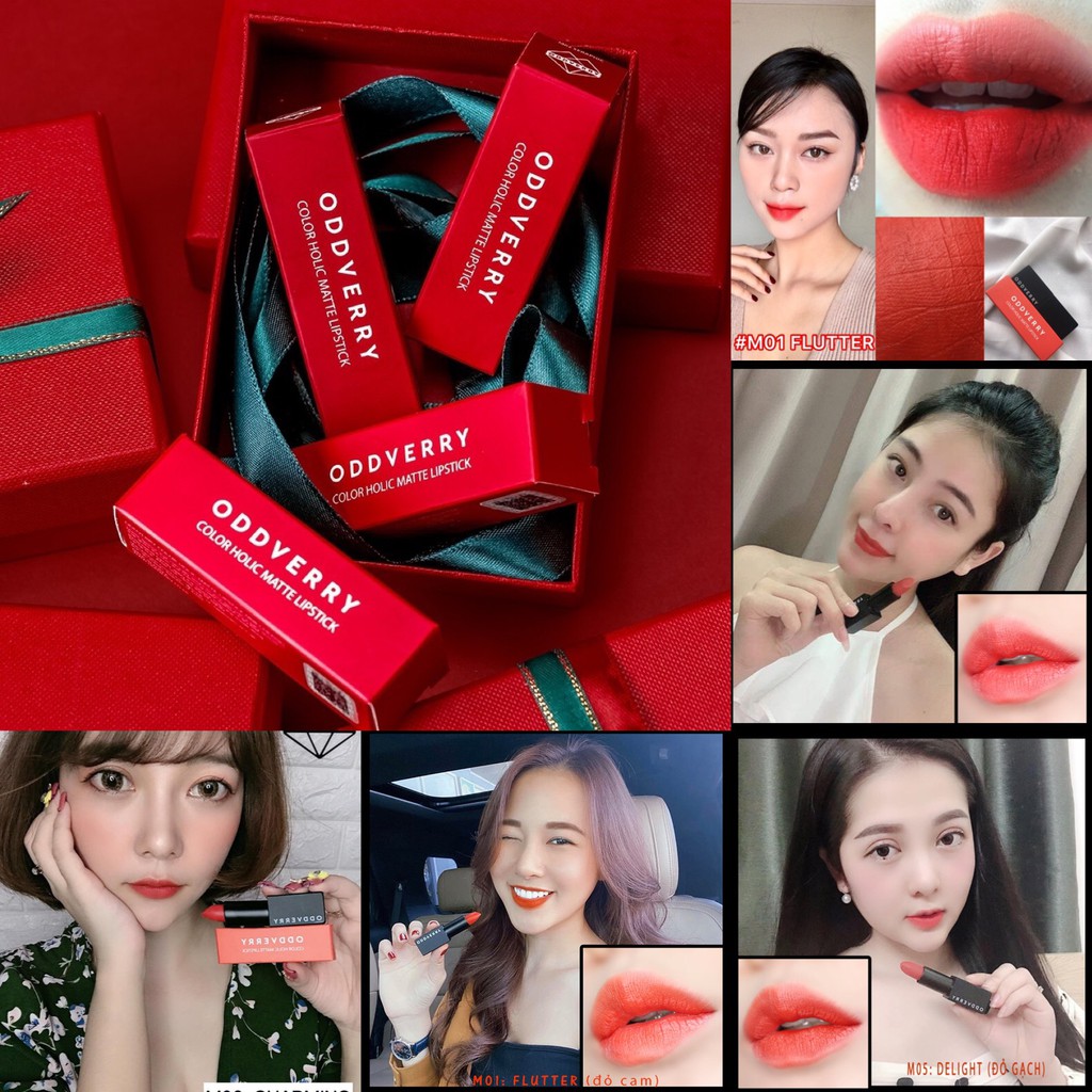 {THANH LÝ} Son Thỏi Lì ODDVERRY Color Holic Matte Lipstick 3.5g