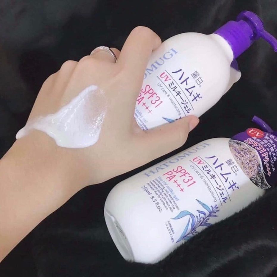 Sữa Dưỡng Thể Hatomugi UV Care &amp; Moisturizing The UV Milky Gel SPF31/PA+++ (250ml)