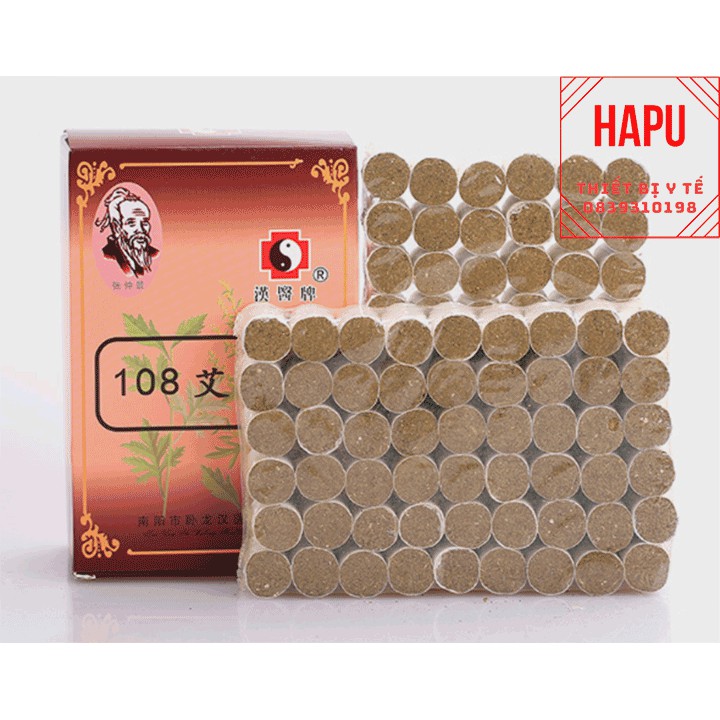 Hộp điếu ngải cứu 108 đoạn- viên ngải 108 đoạn dùng với hộp ngải, con lăn ngải