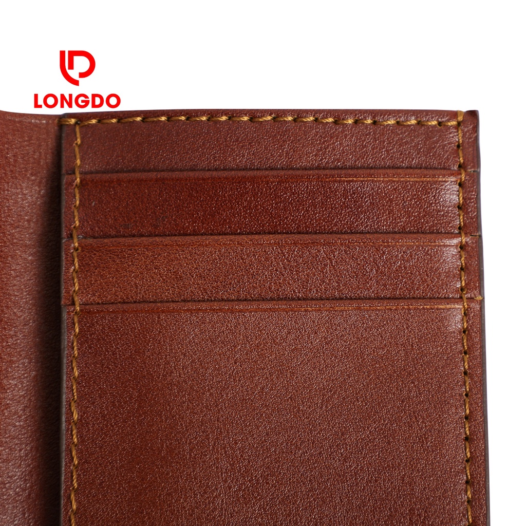 Ví da bò thật - Cam kết 100% da bò thật - Bảo hành 5 năm - Thương hiệu uy tín Longdo Leather - BD01