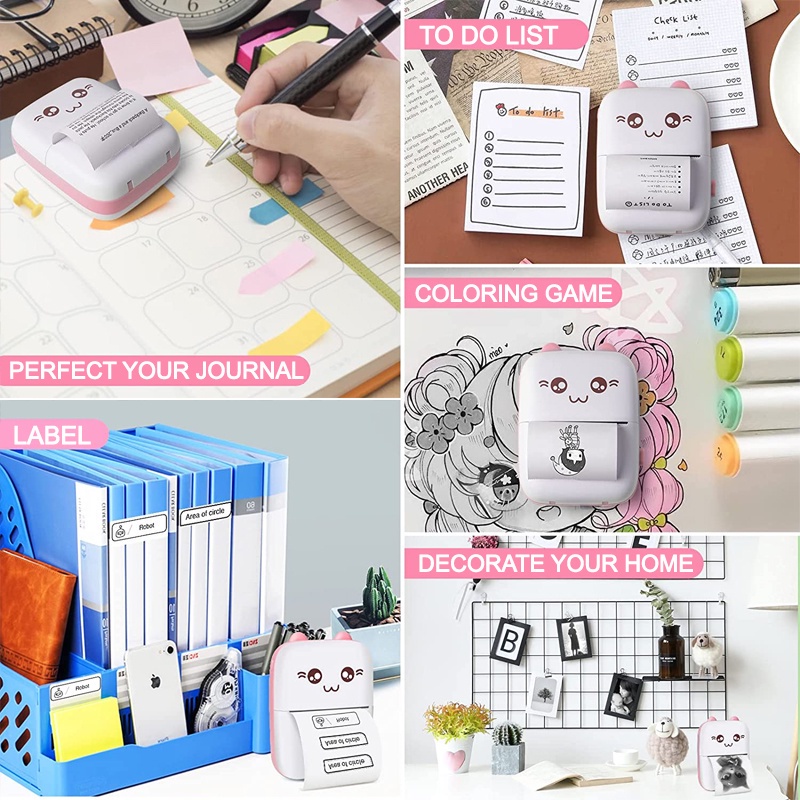 Máy in nhiệt cầm tay mini Máy in di động Máy in ảnh Máy in ảnh Máy in hình ảnh Máy in Bluetooth không dây 57 mm