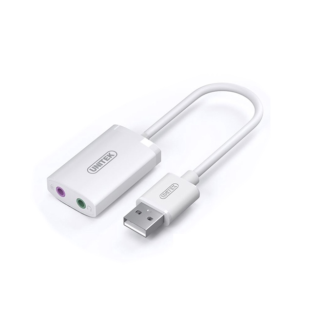 DÂY CÁP TÍN HIỆU CHUYỂN ĐỔI CỔNG USB RA CỔNG ÂM THANH SOUND CARD U207WH UNITEK