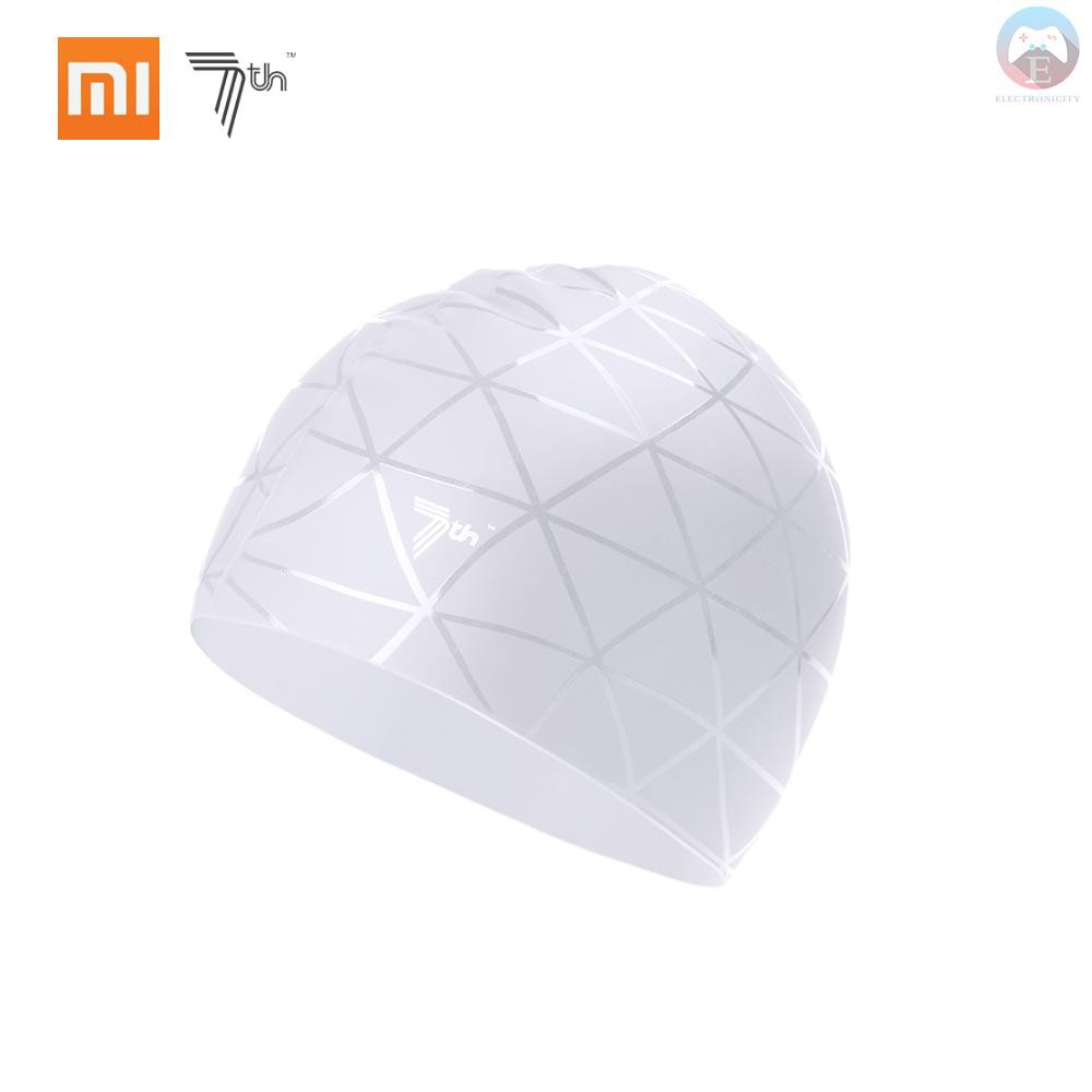 Ê Xiaomi Soft Silicone Swimming Cap Waterproof Sports Swim Pool Hat Ears Protection for Adult Men Women