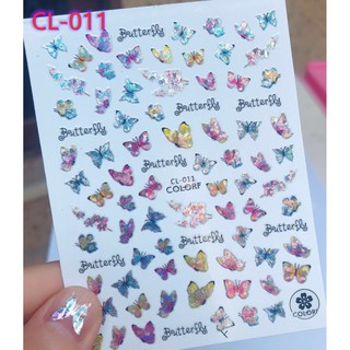Sticker nướm 3d dán móng hình bướm 3d