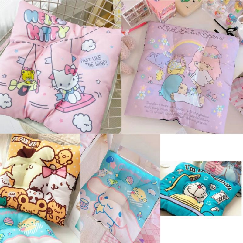 Hello Kitty Gối Đệm Ghế Sofa Hình Doremon / Mèo Kitty / Ngôi Sao / Bóng Lông Xù Đáng Yêu