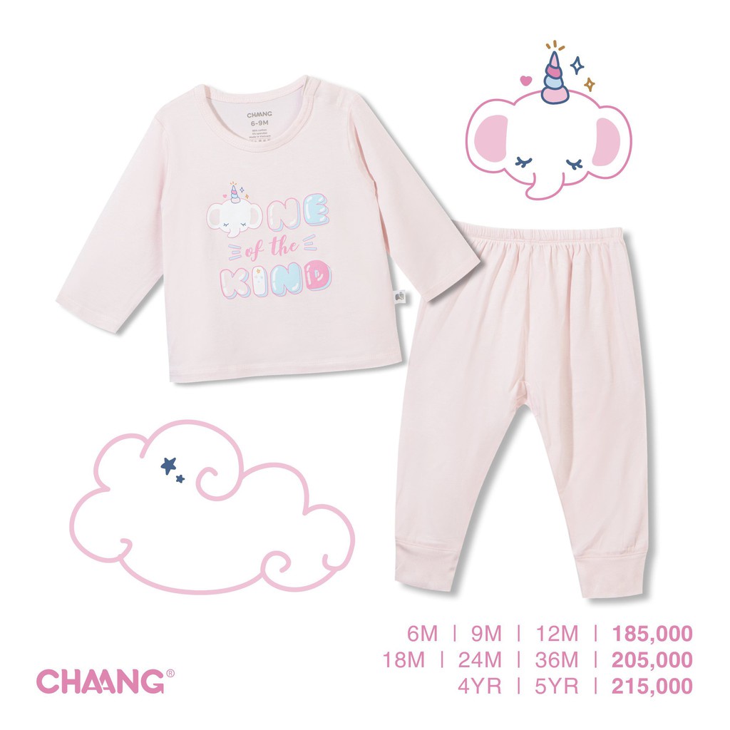 [Chính Hãng] Bộ quần áo dài tay chất cotton họa tiết trẻ em Chaang