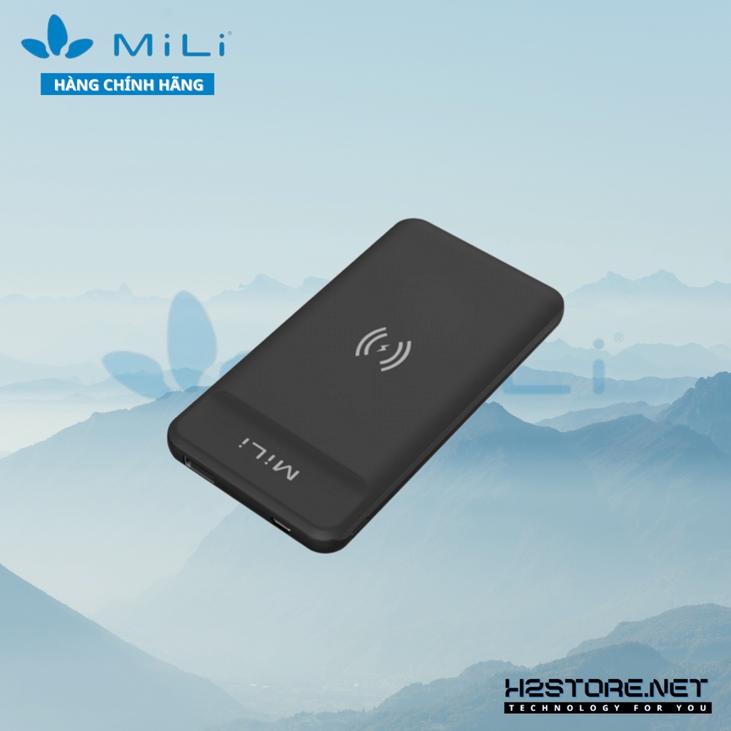 Sạc dự phòng MiLi tích hợp sạc không dây power Magic II 8,000mAh/3.7V - HB-G08BK