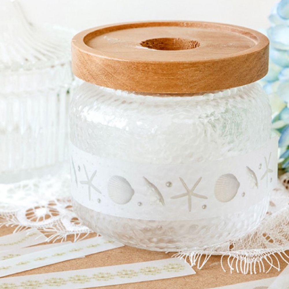 Set 30 Tờ Nhãn Dán Trong Mờ 6 Kiểu Trang Trí Sổ Tay Nhật Ký