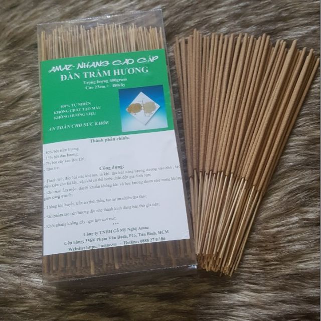 NHANG ĐÀN TRẦM HƯƠNG - hộp 500gram 650 cây 23cm