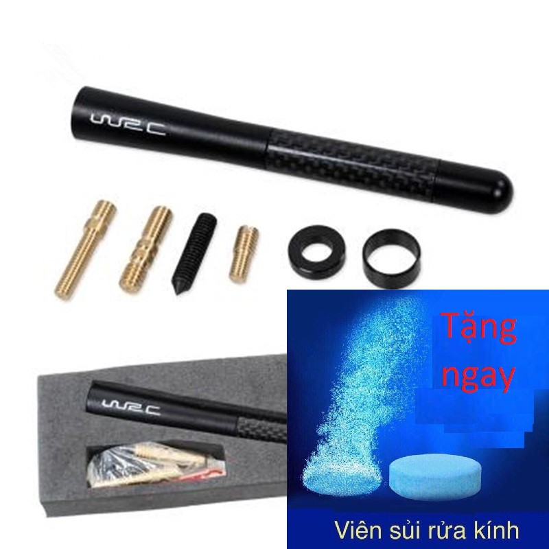 Cần ăng ten alumium carbon 🎁Tặng viên sủi rửa kính
