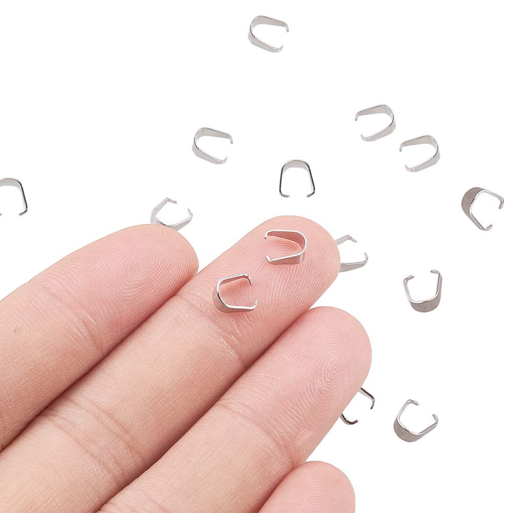 Set 10~100 Mặt Dây Chuyền Mini 6~13mm Bằng Thép Không Gỉ 304 Làm Mặt Dây Chuyền Thủ Công DIY