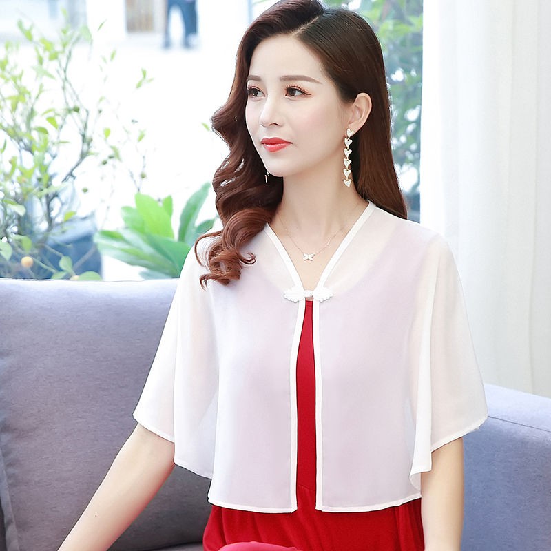 ice silk | cardigan áo khoác voan khăn choàng ngắn nữ chống nắng kết hợp váy lửng, lửngTT