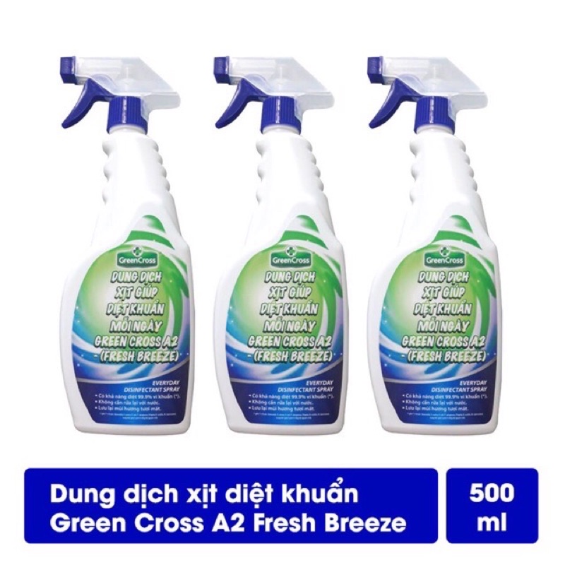 Xịt diệt khuẩn đồ chơi trẻ em A2 Green Cross 500ml