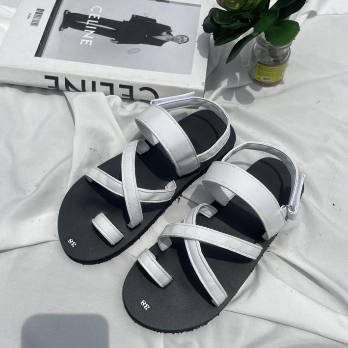 dép xăng đan nữ A112 trắng ( sandal đồng nai )Dép xăng đan nam nữ mẫu thời trang thông dụng-Được thiết kế và đóng tại xư