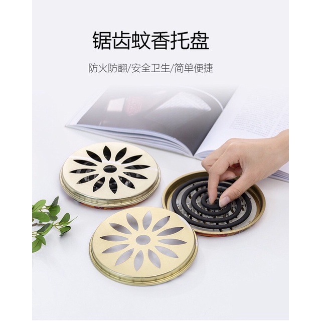 Khay đựng nhang muỗi khoanh có nắp đậy