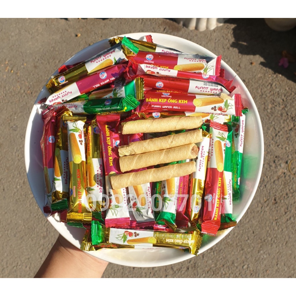 1 Kg Bánh Kẹp Ống Kem Liên Hưng Thơm Ngon