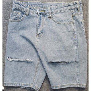 Quần Short Jean Nam J.S Xanh Rách Cao Cấp Phong Cách Street Style Mã QSH17099 - QSH17050 - QSH9017