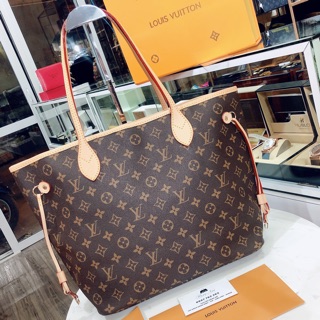 [Ảnh thật] TÚI LV NVF SIÊU CẤP‼️fullbox, card, túi vải, hoá đơn hãng LOUIS VUITTON NEVERFULL HOA MONO NÂU