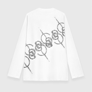 Grimm DC Áo thun tay dài Monogram // Trắng