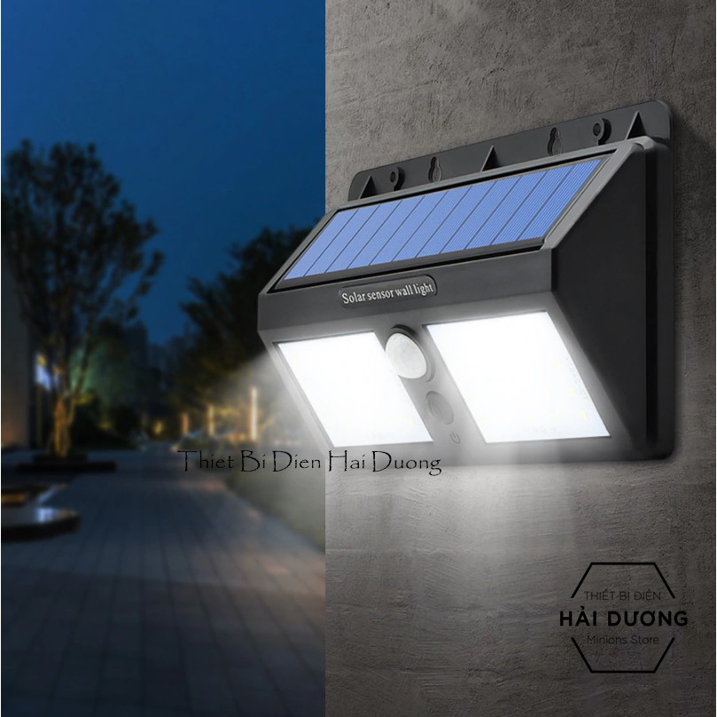 Bộ 3 Đèn led đôi cảm biến hồng ngoại năng lượng mặt trời  (40 mắt led ) - cảm biến 3 chế độ - Energy Green L