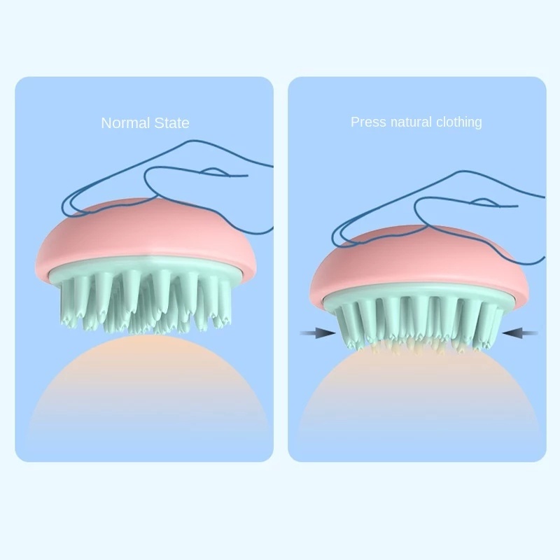 Bàn chải gội đầu bằng silicon đa năng tiện lợi