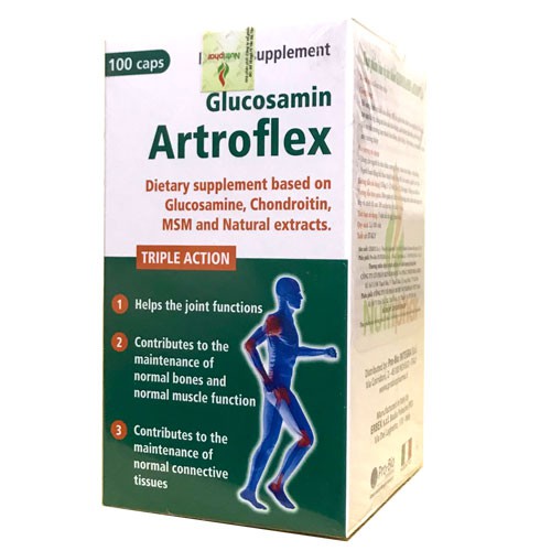 Glucosamin Artroflex - hỗ trợ giảm đau do thoái hóa khớp, khô khớp, viêm khớp (100 viên)
