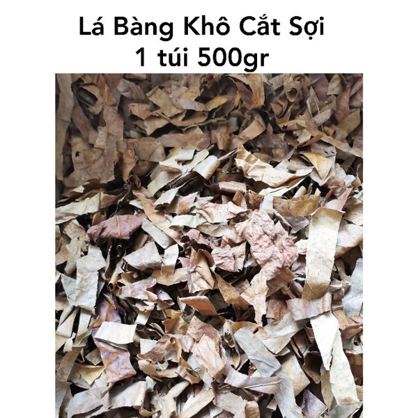 5OO gram Lá Bàng Khô Cắt Sợi rất - lá khô nên rất nhiều