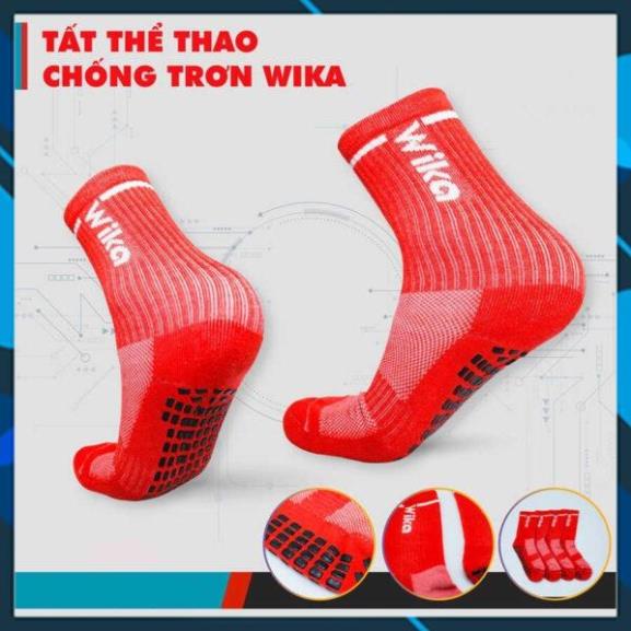 Tất chống trơn bóng đá thương hiệu Wika dành cho các môn thể thao, bóng đá, không hôi chân.