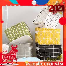 Giỏ vải đa năng, đựng đồ cá nhân, đựng đồ văn phòng, chứa mỹ phẩm để bàn 20*16*14cm