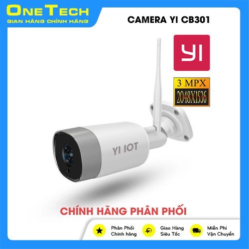 Camera Wifi YI CB301 ngoài trời chính hãng, độ phân giải 3.0Mpx SUPERHD 1536P, kèm thẻ nhớ 128GB | BigBuy360 - bigbuy360.vn