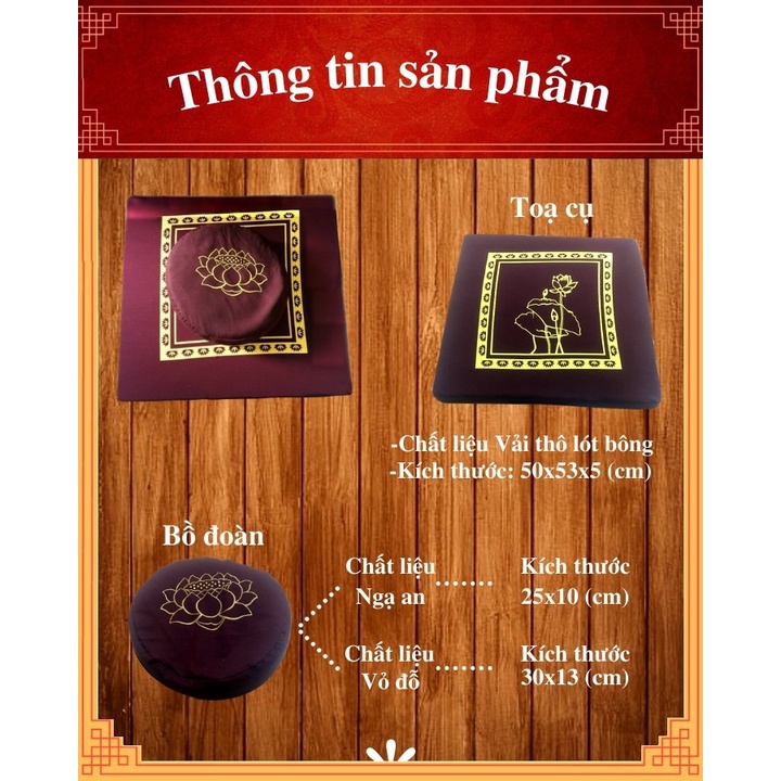 Đệm ngồi thiền bồ đoàn tọa cụ ngồi thiền tụng kinh
