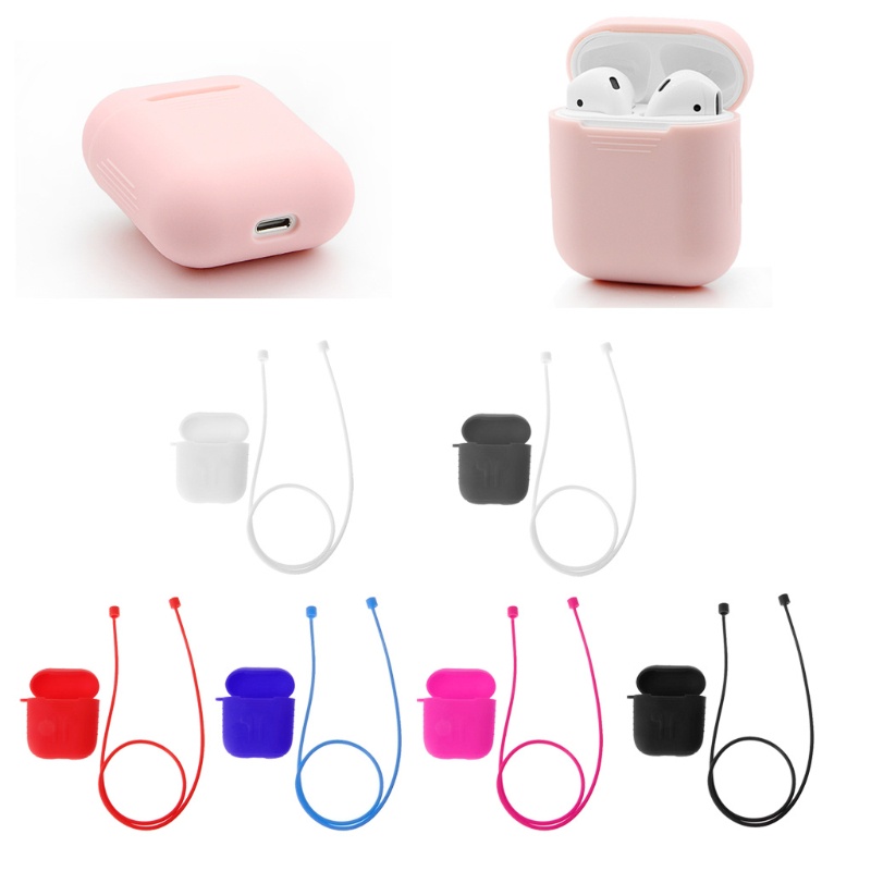 Vỏ Silicon Bảo Vệ Hộp Sạc Tai Nghe Có Dây Đeo Cho bonj AirPod