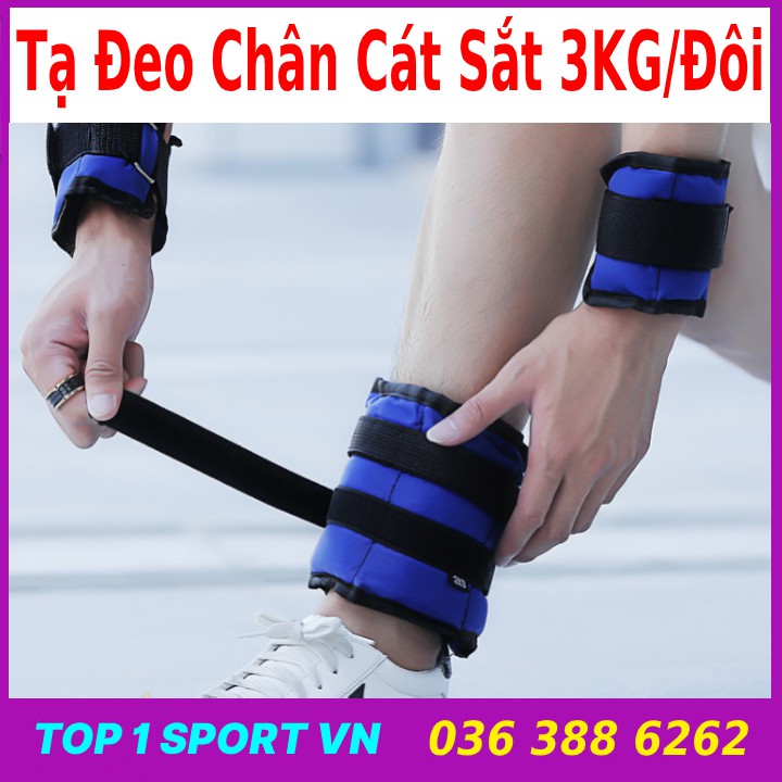 Tạ Đeo Chân Tay Cát Sắt Siêu Êm 3Kg, phiên bản tạ hỗ trợ tập cùng xà đơn, vật lý trị liệu chân, bảo hành 6 tháng