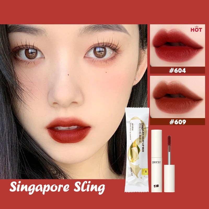 [Hàng mới về] Son môi QIBEST socola nhung lì mềm mịn như lụa với nhiều màu tùy chọn
