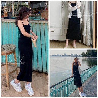Váy hai dây dáng suông basic 💖freeship💖 váy hai dây maxi dáng dài tiểu thư ad42