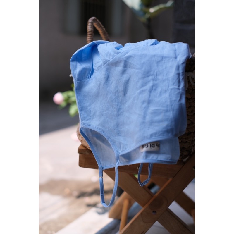 Đầm tầng 2 dây Linen By Dì Ghẻ