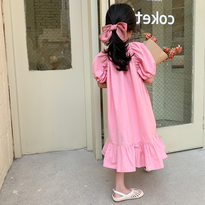 váy đầm bé gái đầm suông vải thô cực mát VT22 size 90-130 9-28 kg thời trang trẻ em hàng quảng châu