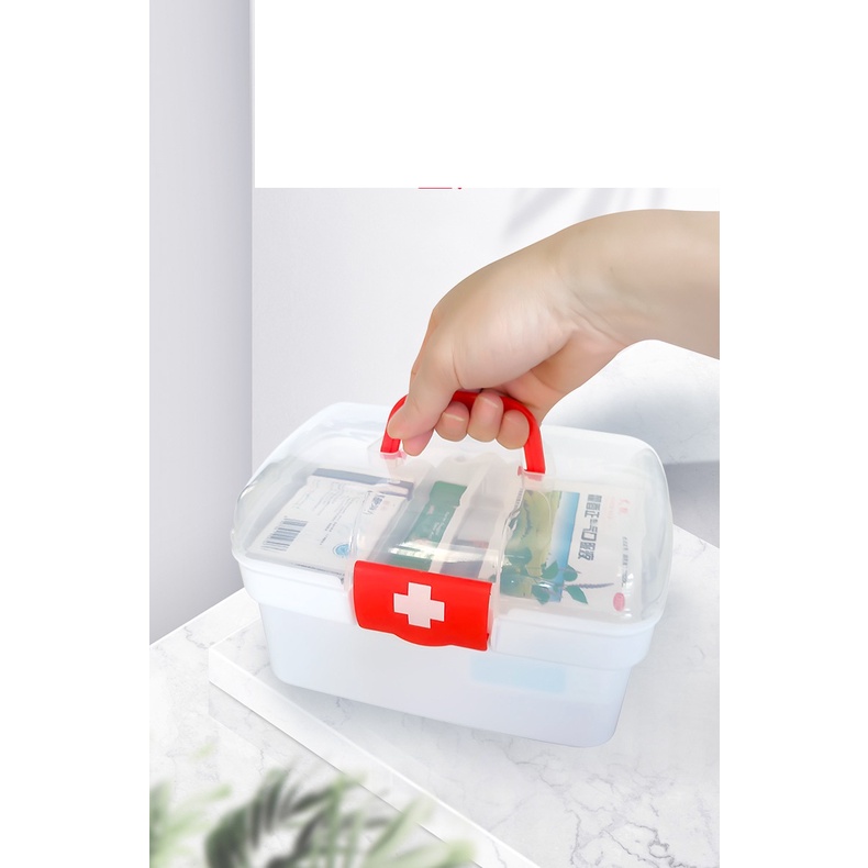 Hộp Thuốc Y Tế Cho Gia Đình Cấp Cứu Nhiều Ngăn Nhựa Trong Baby Shopping