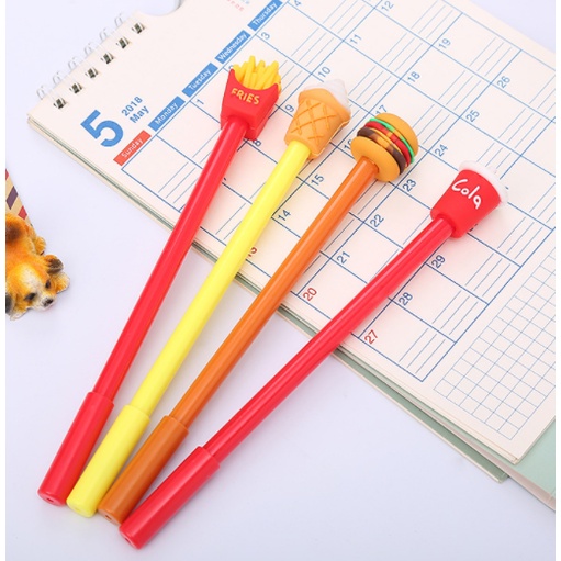 Bút thức ăn nhanh pastel D8 bút hoạt hình bút dễ thương bút kute viết gel