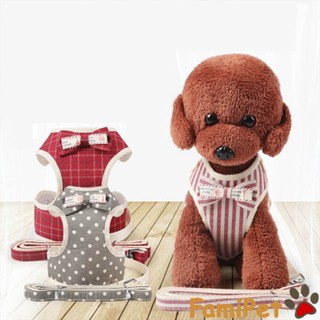 Yếm teddy kèm dây dắt cho chó mèo