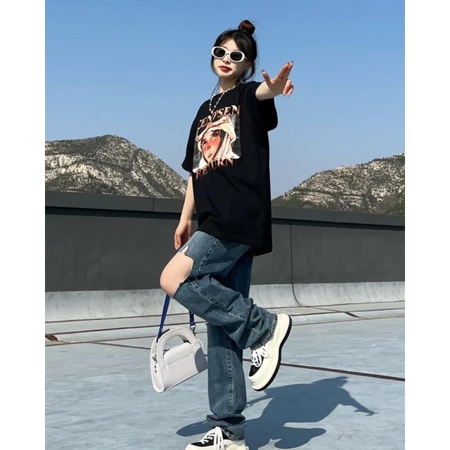 Áo thun phông logo tay nam nữ PINK tay lỡ form rộng TENPSEN RETURN Unisex | BigBuy360 - bigbuy360.vn