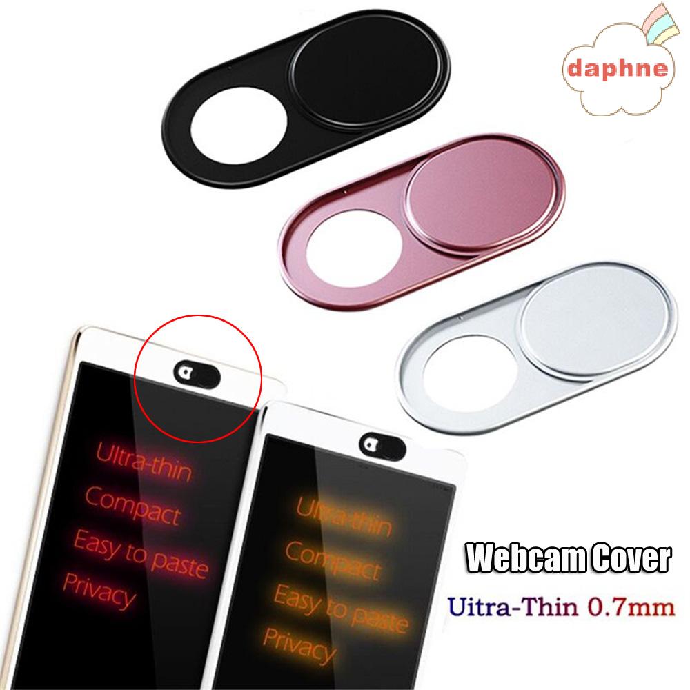 Daphne Set 1 / 3 Miếng Dán Bảo Vệ Webcam Máy Ảnh / Laptop / Máy Tính Bảng Siêu Mỏng Bằng Kim Loại Dạng Trượt Nhiều Màu Sắc