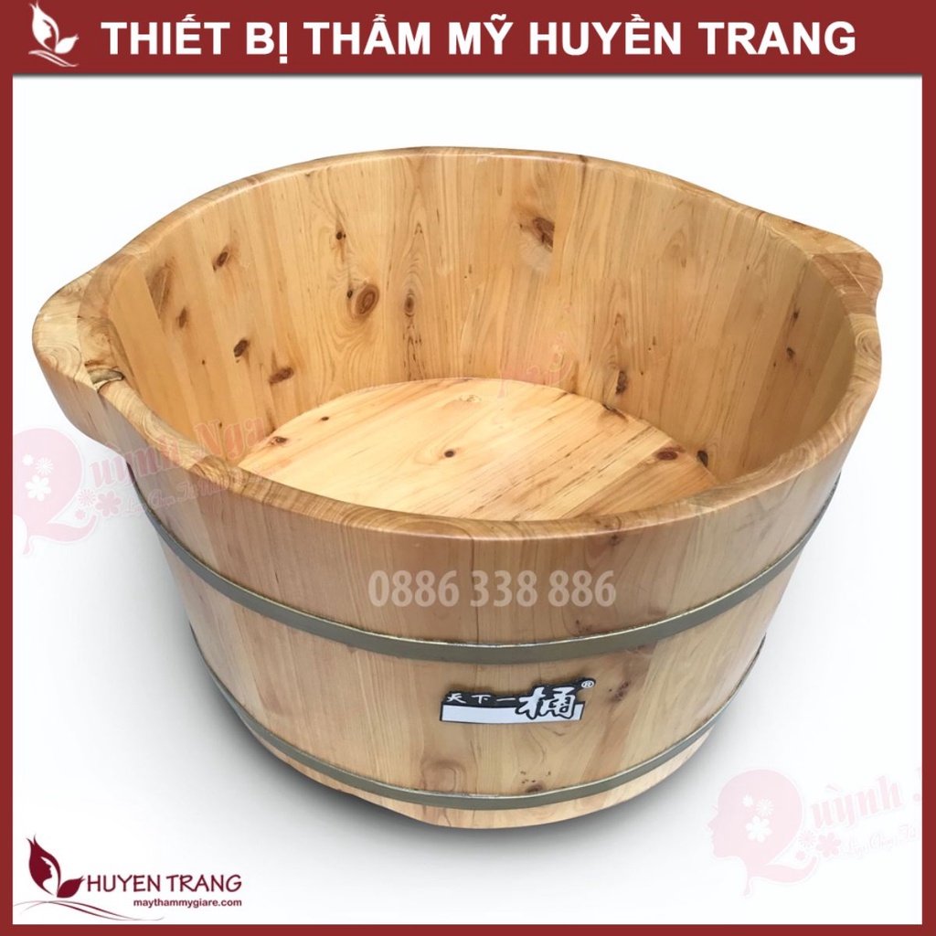 Chậu Gỗ Ngâm Chân Cao Cấp Chuyên Dùng Trong Tiệm Nail, Spa Đông Y, Thẩm Mỹ Viện Huyền Trang NANOCEE