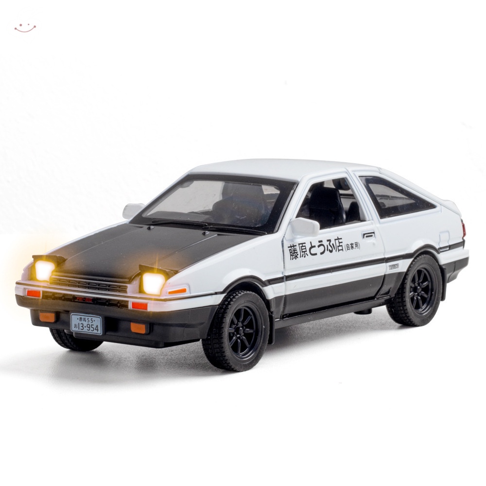 Mô Hình Xe Hơi Thể Thao Toyota AE86 Bằng Hợp Kim Có Đèn Và Nhạc Mở Cửa Độc Đáo