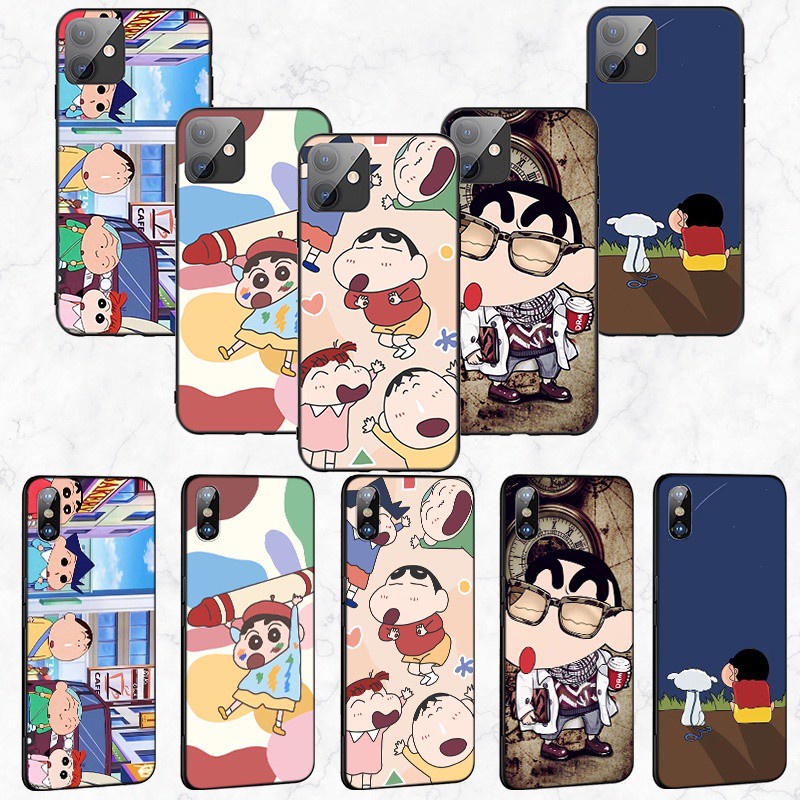 iPhone XR X Xs Max 7 8 6s 6 Plus 7+ 8+ 5 5s SE 2020 Soft Silicone Cover Phone Case Casing MD104 Crayon Shin-chan