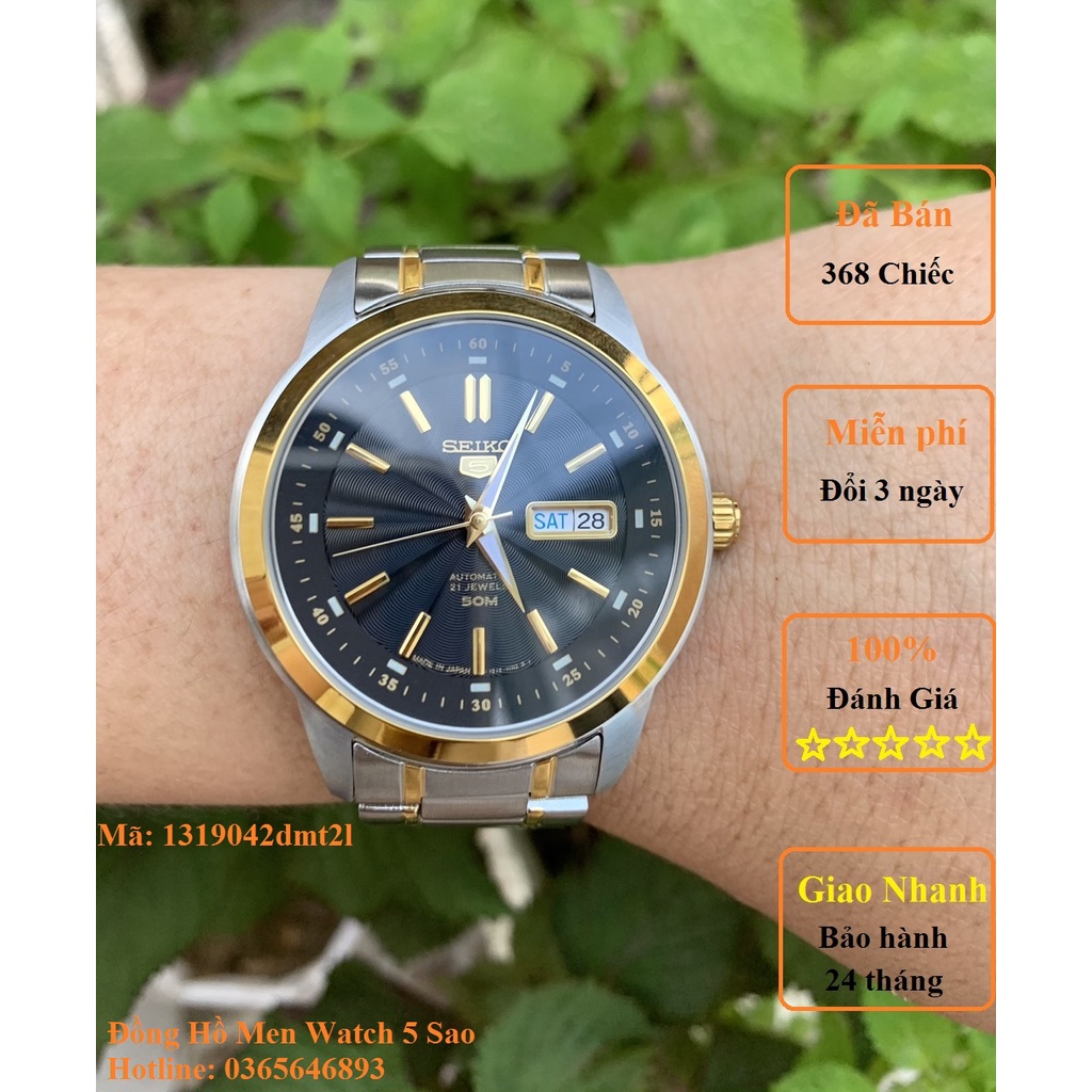 Đồng hồ SEIKO 5 Kim Loại Nhật Bản Japan Nam Cơ tự động AUTOMATIC, lộ cơ Kính SAPHIRE sang trọng BẢO HÀNH 24 THÁNG