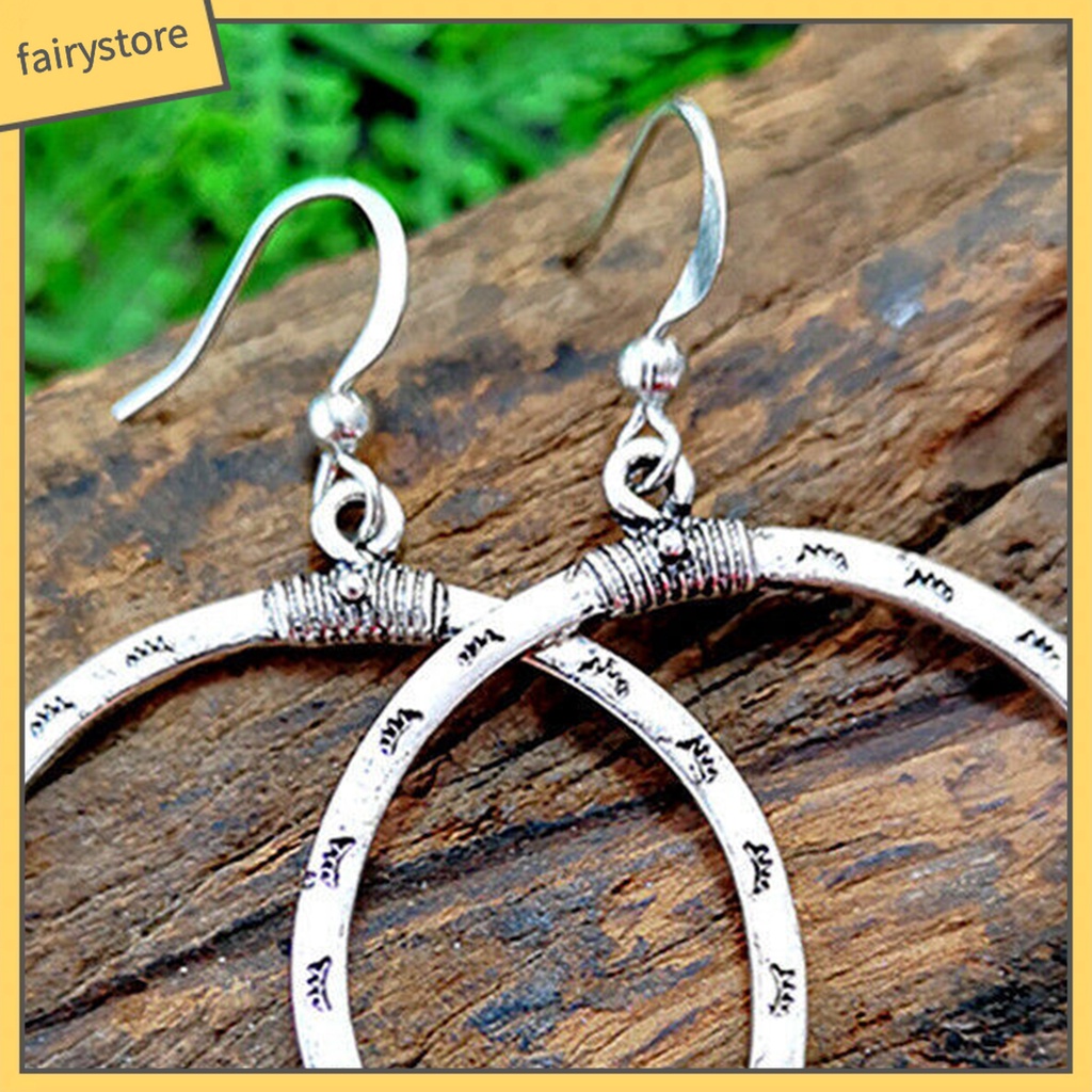 1 Đôi Bông Tai Tròn Đính Đá Phong Cách Vintage Dành Cho Nữ