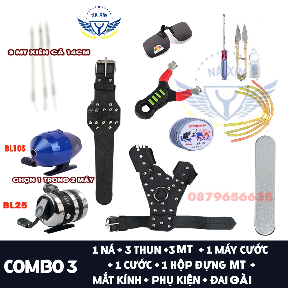 Ná Câu Cá, Dây Thun Tròn, Ná Bắn Cá Máy BL25,Chất Liệu Chuẩn Inox 304 Nguyên